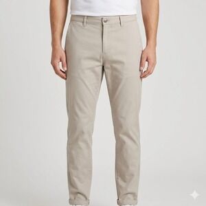 Bonobos Chino Pants 34x30 Tan Beige Flat Front Pre-owned